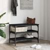 Shoe Bench Black 70x38.5x49 Cm Particleboard