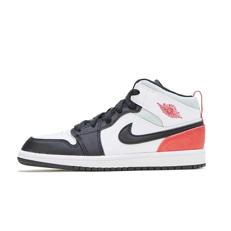 Jordan 1 Mid SE PS Red Black Toe BQ6932-100 35