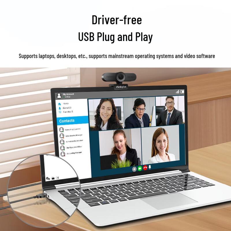 Lenovo thinkplus 1080p USB Webcam with Microphone (CN version)