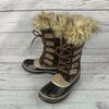 Canada Waterproof Leather Snow Boots Dark Brown 23.5 With Inner