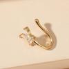Nose Clip Non-Piercing U-shaped Sexy Retro Gift Bling Rhinestone Butterflies Fake Nose Cuff Hoop Ring Fashion Jewelry
