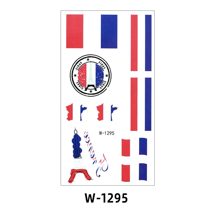 Cartoon Tattoo Sticker Game Rugby Flag Party Tattoo Waterproof
