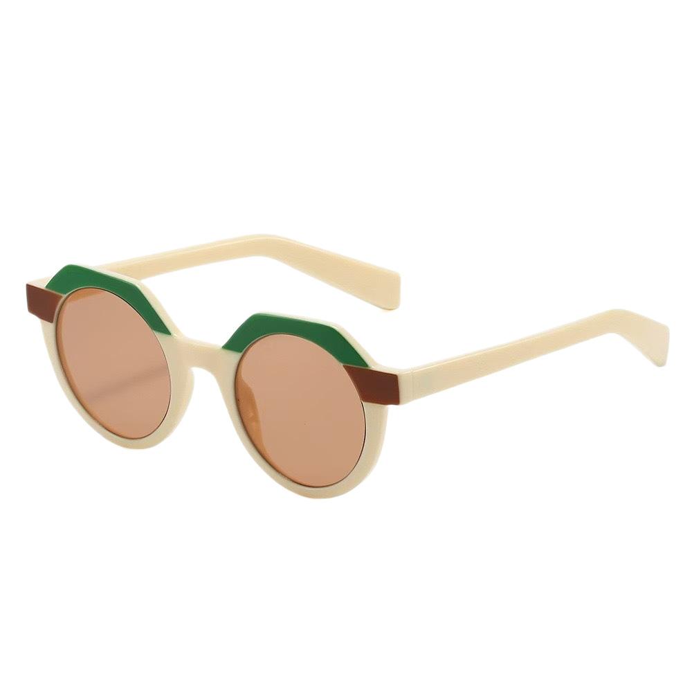Personalized Color Matching Round Sunglasses Sunglasses Retro Trend Sunglasses Fashion High Sense