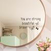 English Slogan Butterfly Bathroom Bathroom Mirror Beautifying Decorative Stickers