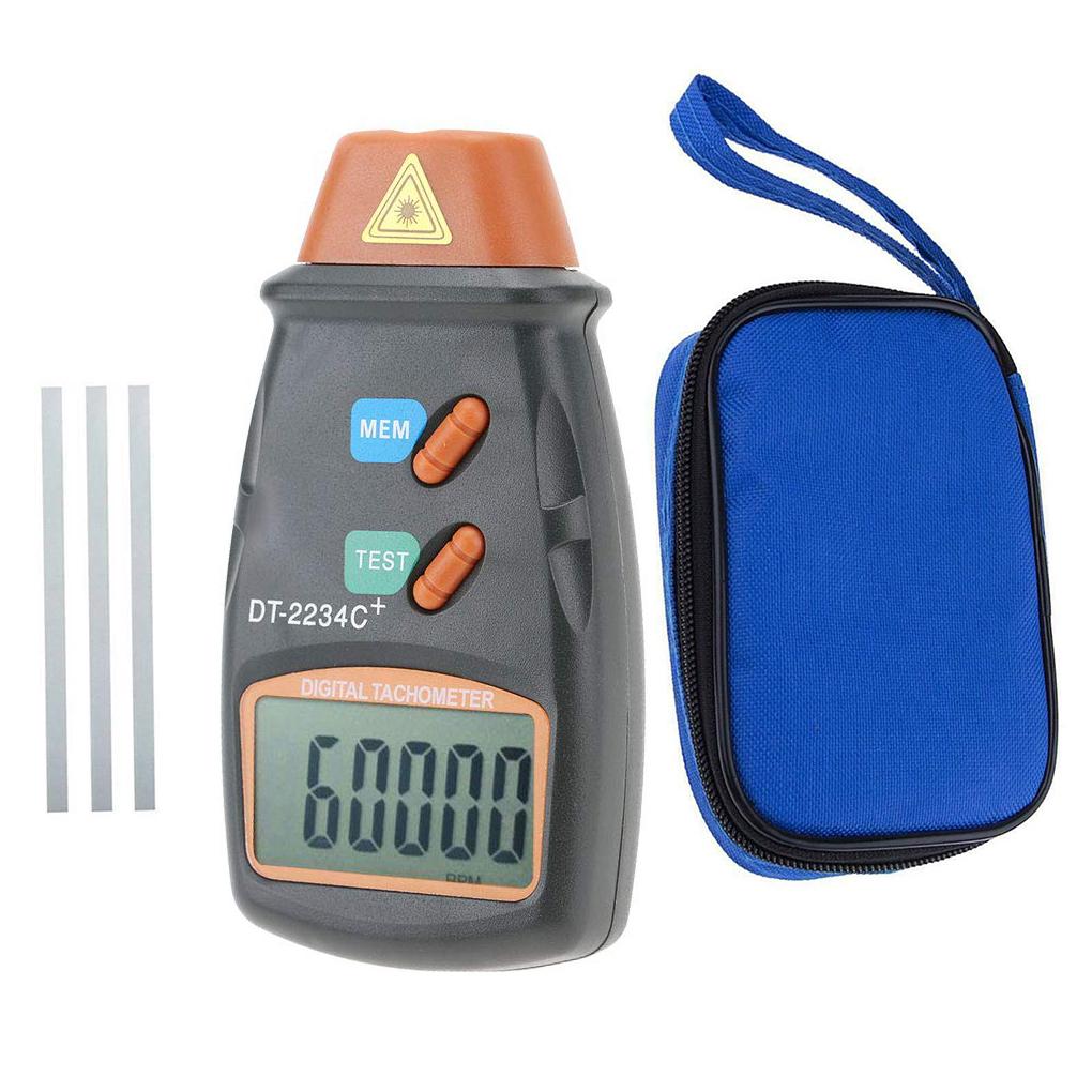 

Digital Laser Photo Tachometer Non Contact RPM Tach Speed Gauge Engine Use for Measure Lathe Motors Range 2.5 to 99,999 RPM