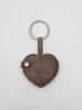 ROLAROLA HEART STUD MIRROR KEYRING BROWN