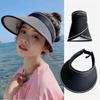 Women's Trendy UV Protection Visor Hat - Large Brim, Face Shield, Sun Hat