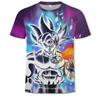 Футболка Dragon Ball Z Goku Мужская 3D футболка Футболки Аниме Харадзюку Мультяшная футболка с круглым вырезом Хип-хоп Топы Уличная одежда