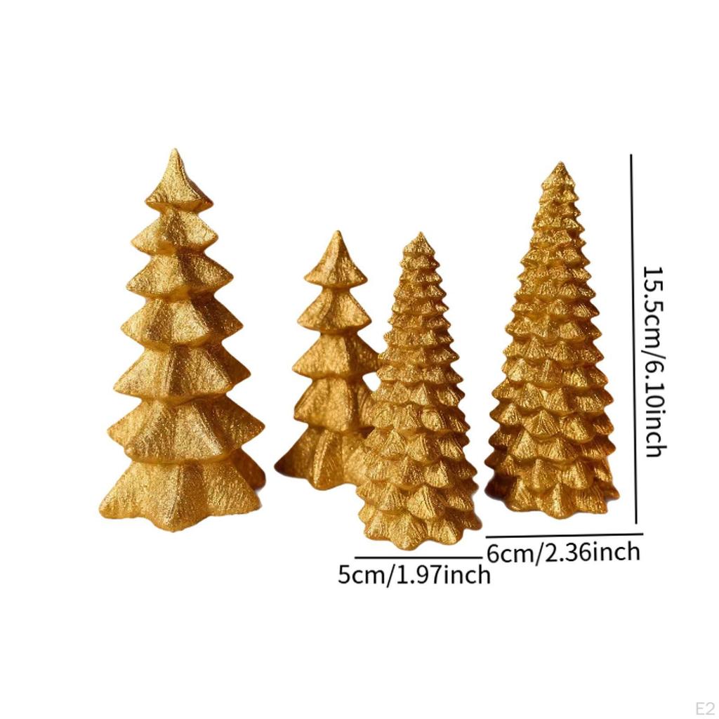 4x Beleuchtete Weihnachtsbäume Weihnachtsbaum Lampe Kreative Künstliche Statue Nachtlicht