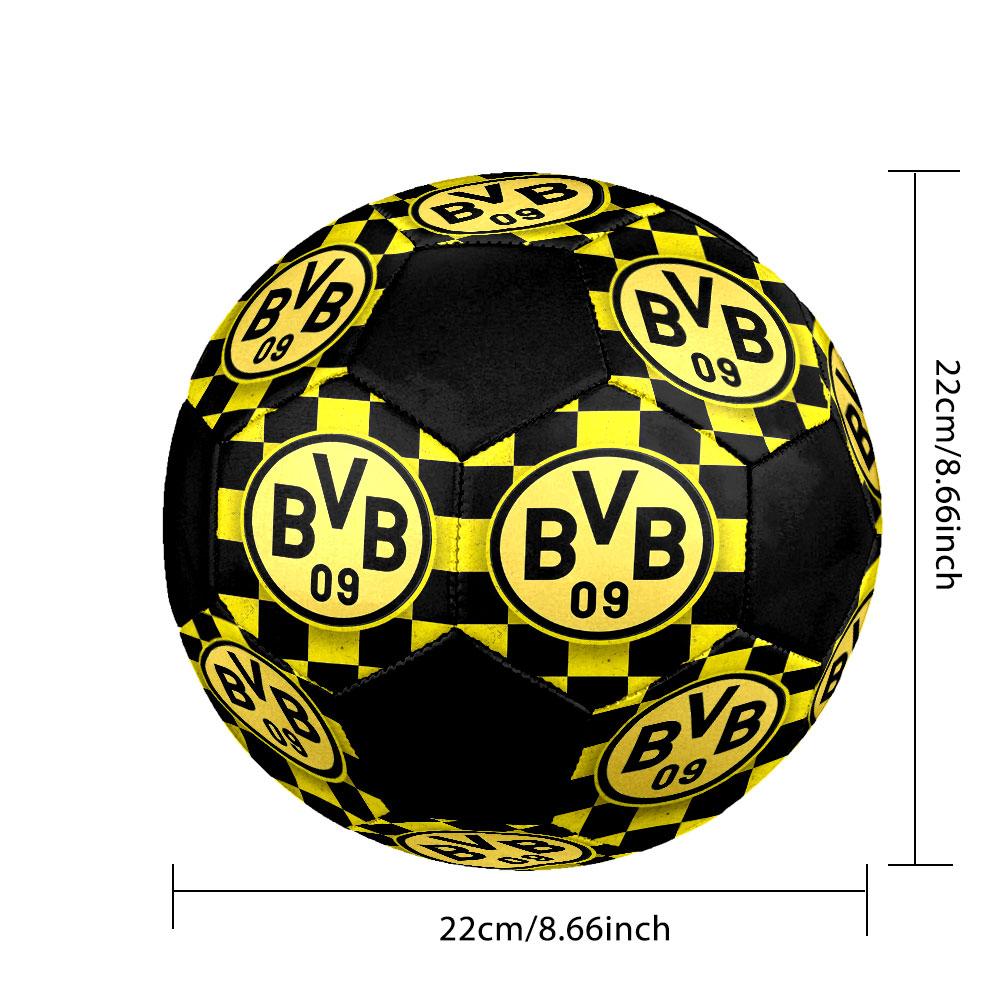 Pallone da calcio Borussia Dortmund Indoor Misura 5 Colorato Cucito a Macchina PVC Pronto per la Competizione Resistente Alto Rimbalzo