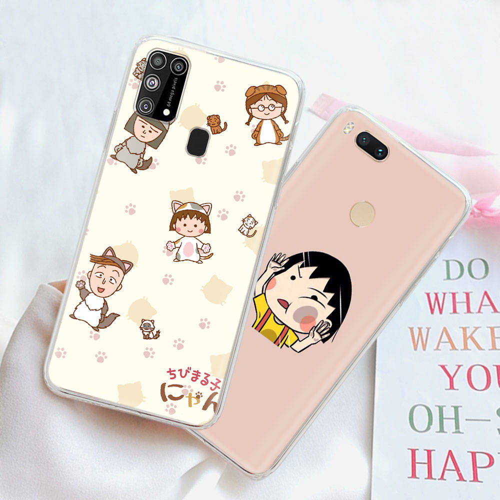 

Чехол для Xiaomi Redmi Note 13 VIVO Y20 Tecno Pova Samsung S24 Realme C3 OPPO F11 Moto E32 Infinix iPhone 15 Chibi Maruko chan