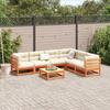 VidaXL Garden Lounge Set 7 Pcs with Cushions Wax Brown Solid Pine Wood 3299468