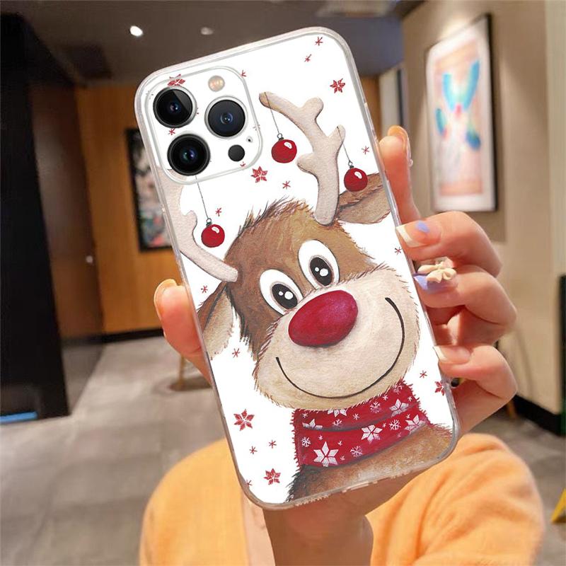 

Christmas Santa Deer Snowman Phone Case For iphone 17 Pro Max Air 16 15 14 13 Pro Max 15 16 Pro 15Plus iPhone 13ProMax