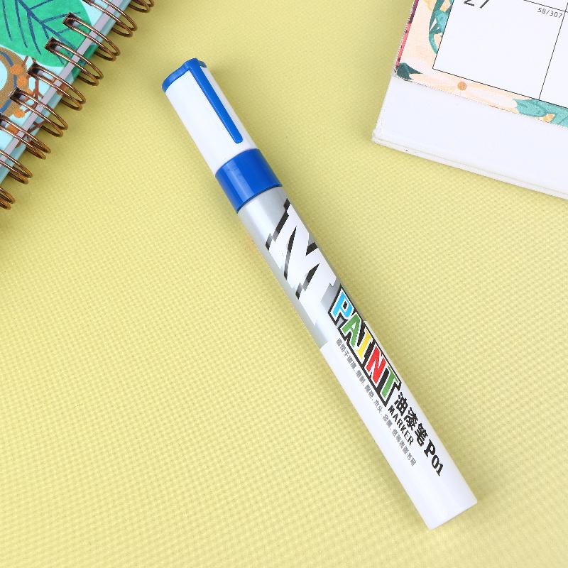 

1 шт. Водонепроницаемый маркер-краска, ручка, краска для подкраски автомобиля, масляные маркеры для шин, быстросохнущая ручка для подписи, канцелярские принадлежности синий
