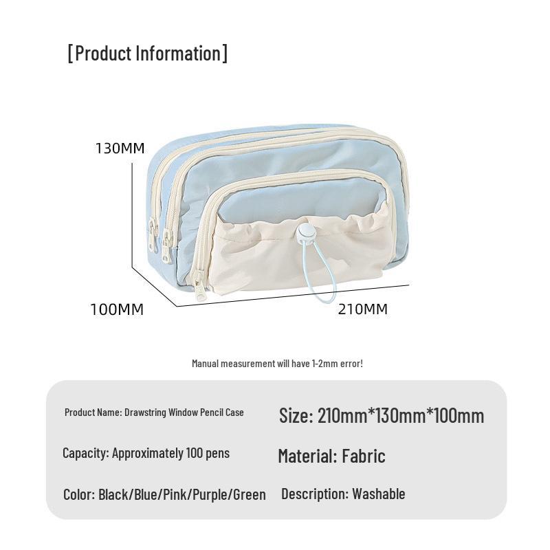 Large Capacity Simple Pencil Case - Ideal for Middle and High School Students, Stylish Stationery Bag