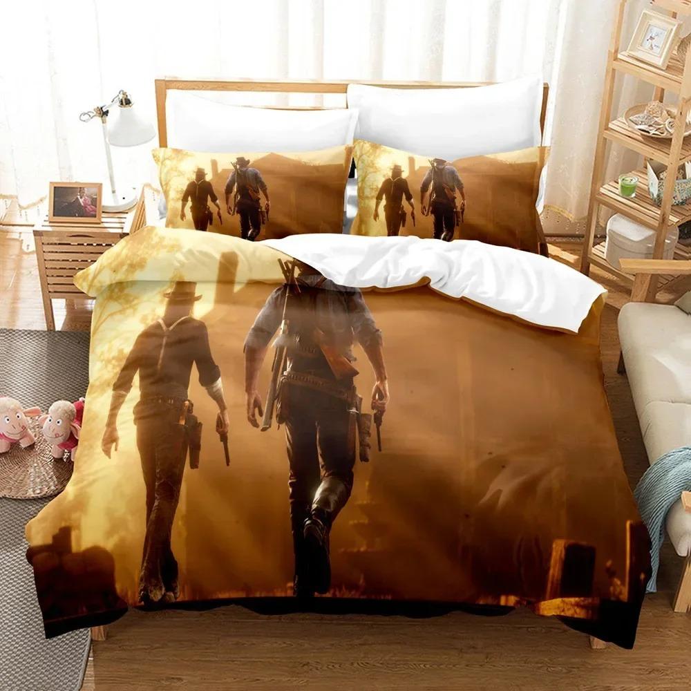 Comforter Game Red Dead Redemption Bedding Set Boy Girl Bedroom Decoration Children Gift Single Double Size
