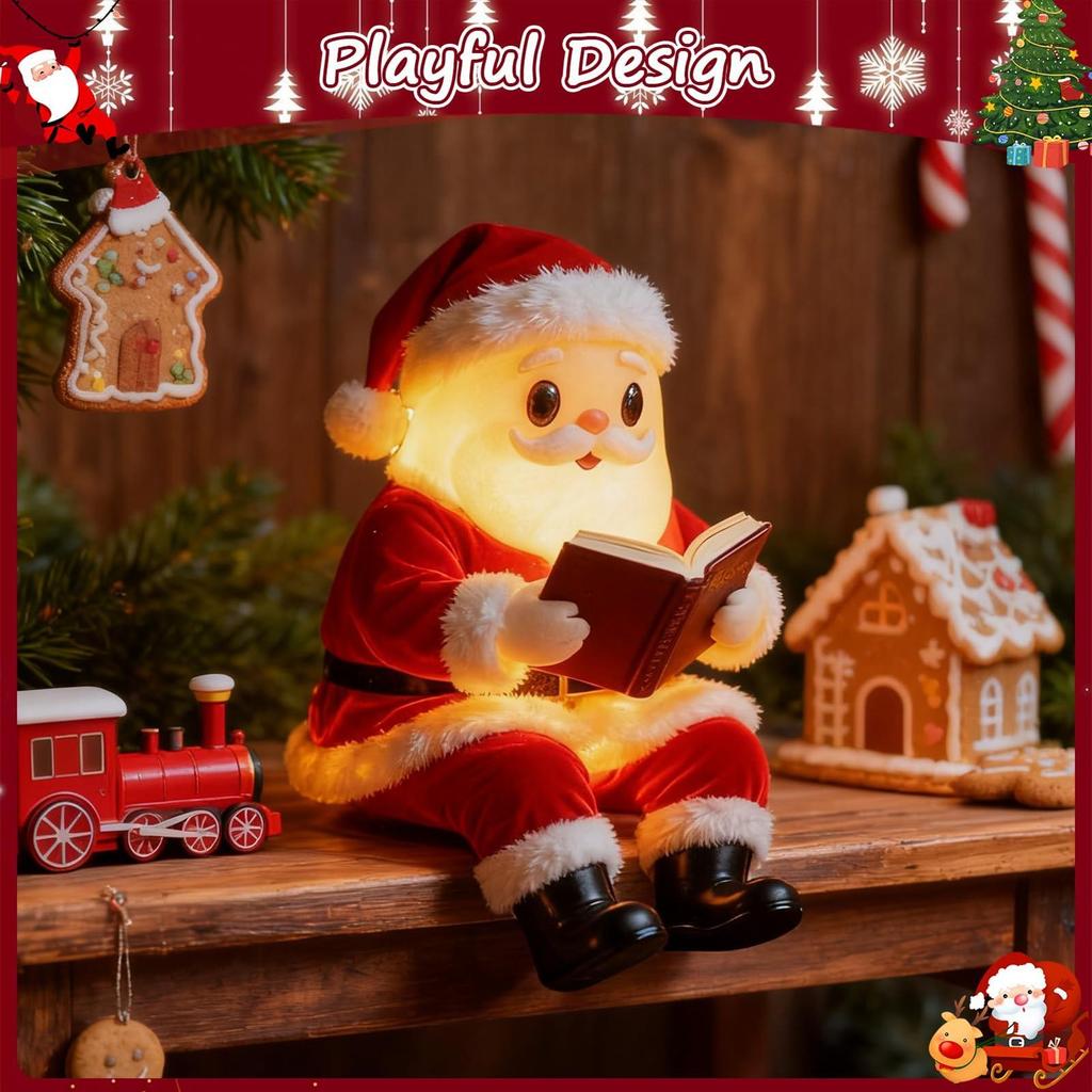 Christmas Night Light Santa Claus Decor Nightlight LED Christmas Night Light for Desk Table Bath Bathroom Nightstand Reading