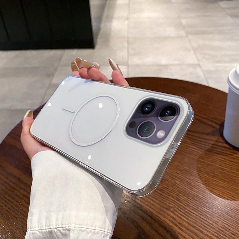 For iPhone 14 Pro Max Case Compatible with MagSafe Clear Slim PC Phone Back Cover