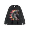 Mens Loose Fit Cotton T-Shirt With Bold Animal Print Breathable Casual Short Sleeve Top Daily Wear