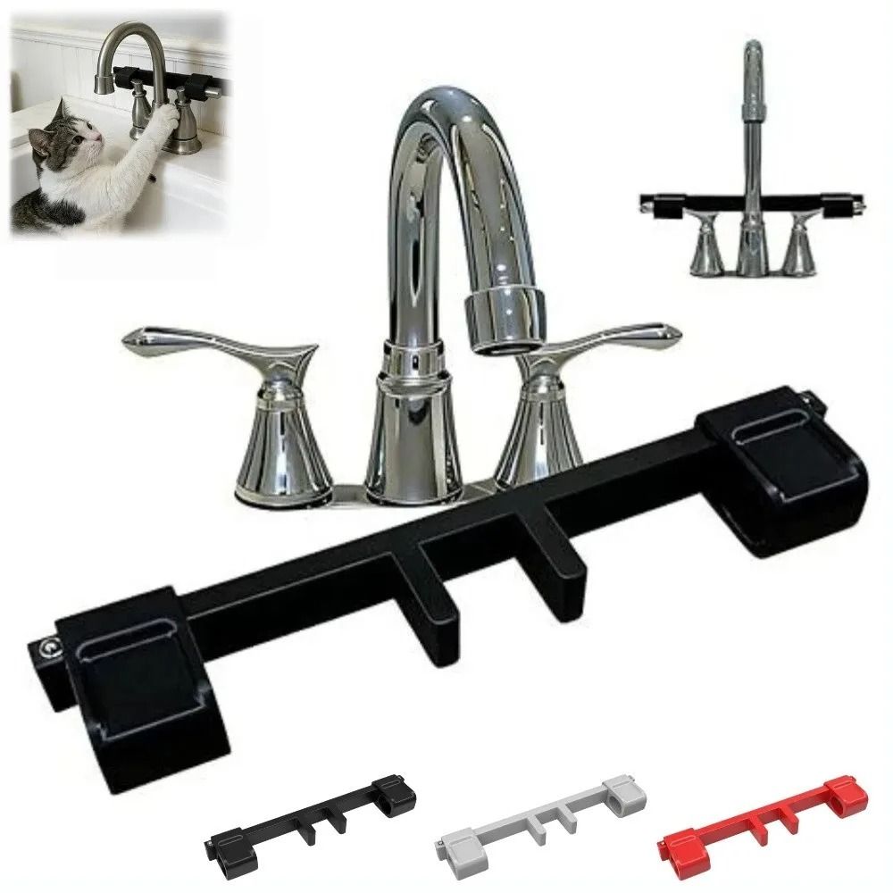 Safe Material Portable Double Sink Faucet Handle Lock Water Tap Control Lock  Bathroom Use