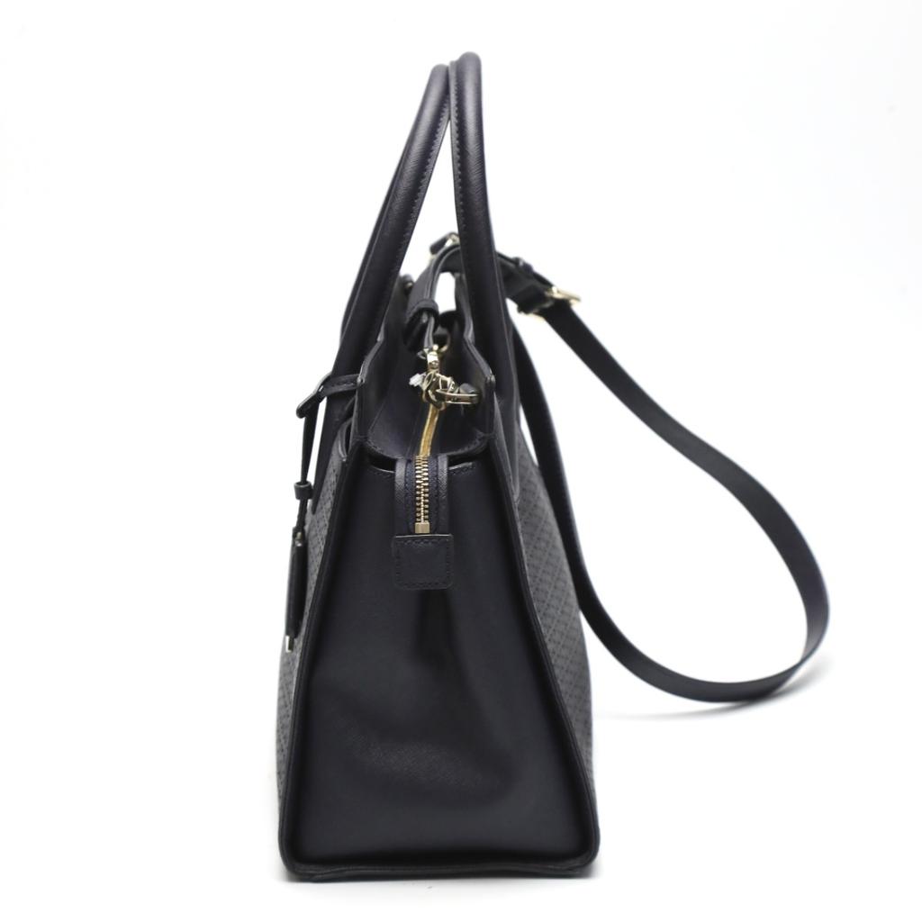 Kate Spade 2WAY Handbag Shoulder Bag Leather Navy Women Used