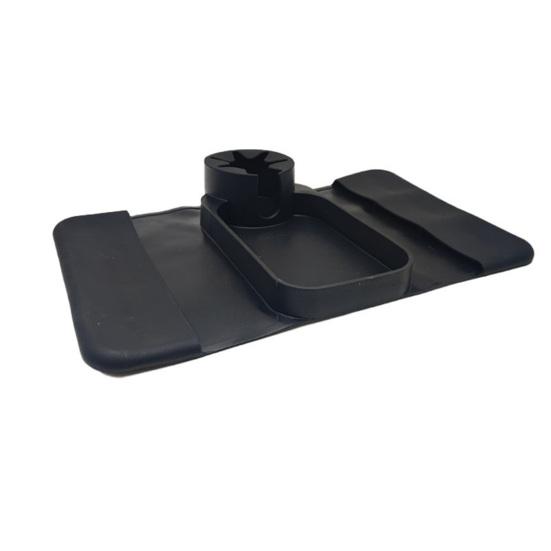

Sofa Storage Rack with Raised Edge Cup Holder Silicone Anti-Slip Armrest Organizer for Remote Phone Tablet Keys чорний