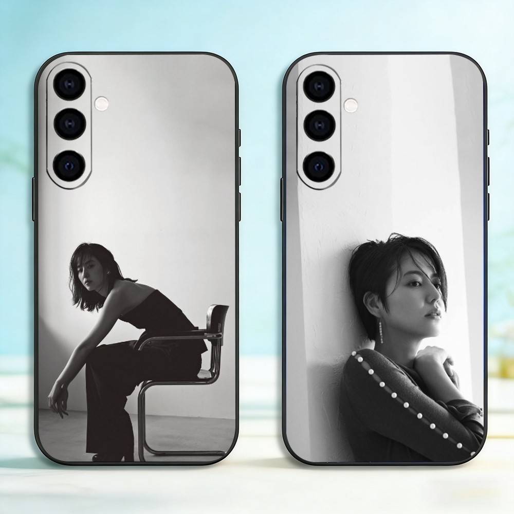 Japanese actress M-Masami Nagasawa Phone Case Black Silicone Soft For Samsung Galaxy A73,A72,A71,A70,A53,A52,A51