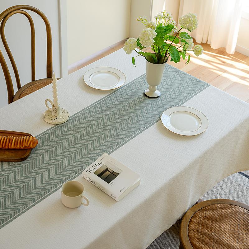 Cotton And Linen Fabric Tablecloth High-End Coffee Table Cloth Simple Modern Dining Table Cloth Rectangular Tablecloth