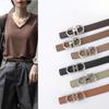 Lychee Pattern Head Layer Cowhide Veterinary Veterinary Women's Belt Versatile Casual Pants Jeans Thin Two-sided Belts