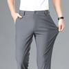 2026 Spring/Summer High-Quality Ice Silk Striped Business Casual Men's Pants Luxury Suit Trousers