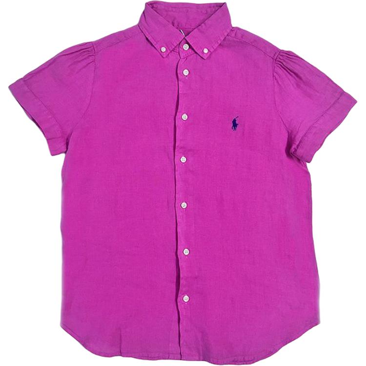 

Polo Ralph Lauren SS25 Pony Embroidered Single-Breasted Short Sleeve Shirt Women shirts Purple 211874919-011 XS