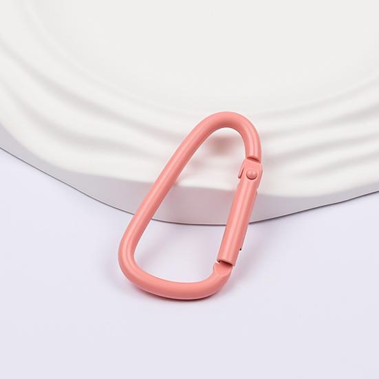 2 Stück Karabinerfederverschluss Leichter Legierungs-Schlüsselanhängerclip Einfacher Einhand-D-förmiger Haken Outdoor-Reisebeutel-Anhänger DIY-Schmuckzubehör