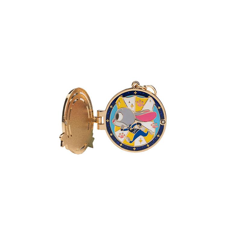 New POP MART Zootopia Double Layer Metal Badge Photo Frame Pendant Blind Box Products Single Mystery Box/Full Box 4 Pcs PPMT-2407-0054