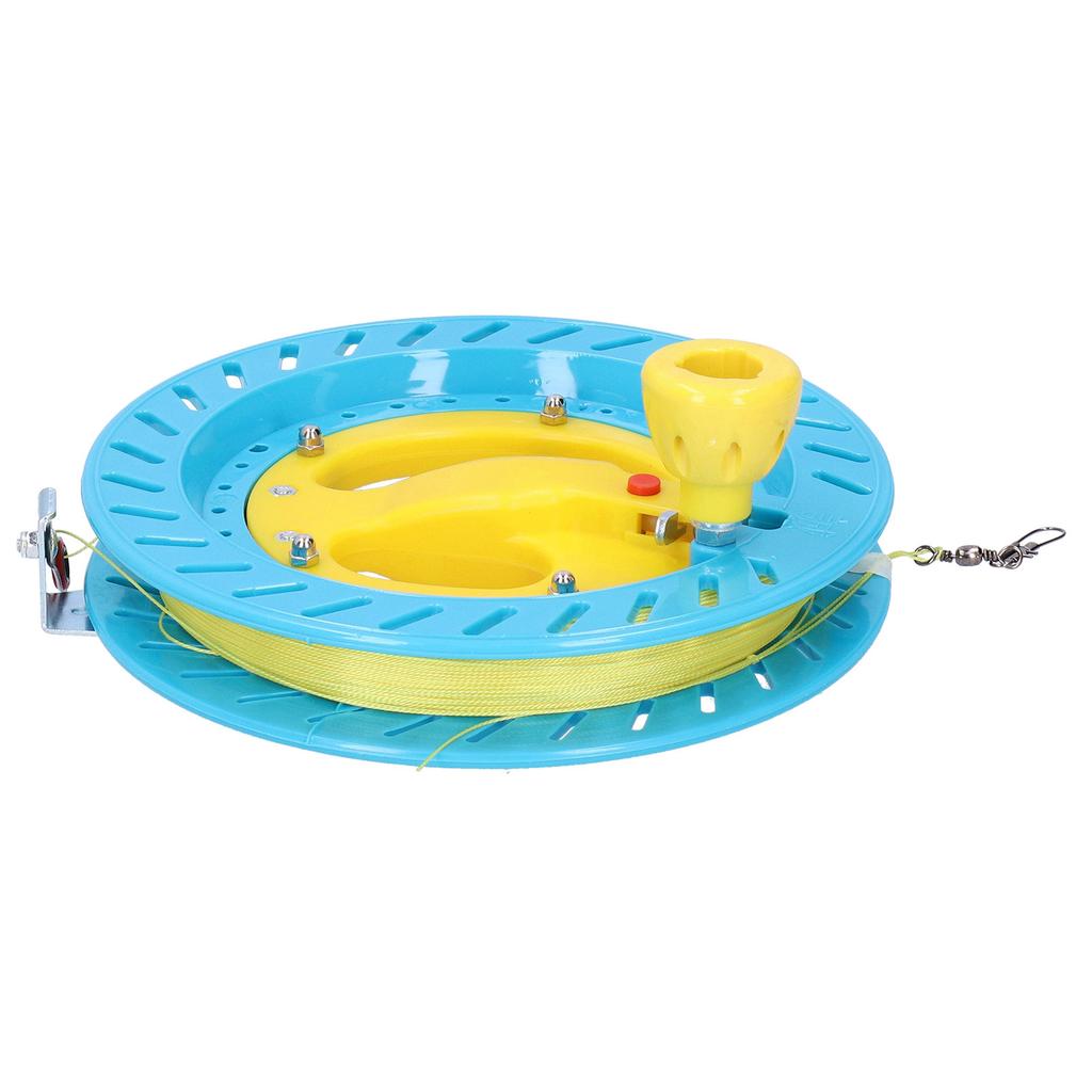 ABS Outdoor Kite Line String Winder Grip Wheel Flying Tools 20cm Wheel with 200M Line(20cm Yellow Wheel 200m Wire )
