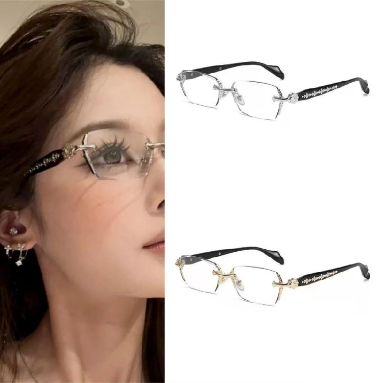 Moda lat 2000 Okulary bez oprawek Plastikowa oprawka Okulary korekcyjne Okulary do pracy i na co dzień Ulepszenie stroju na spotkanie biznesowe