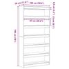 Bookshelf Sonoma Oak 100 x 30 x 198 cm Particleboard