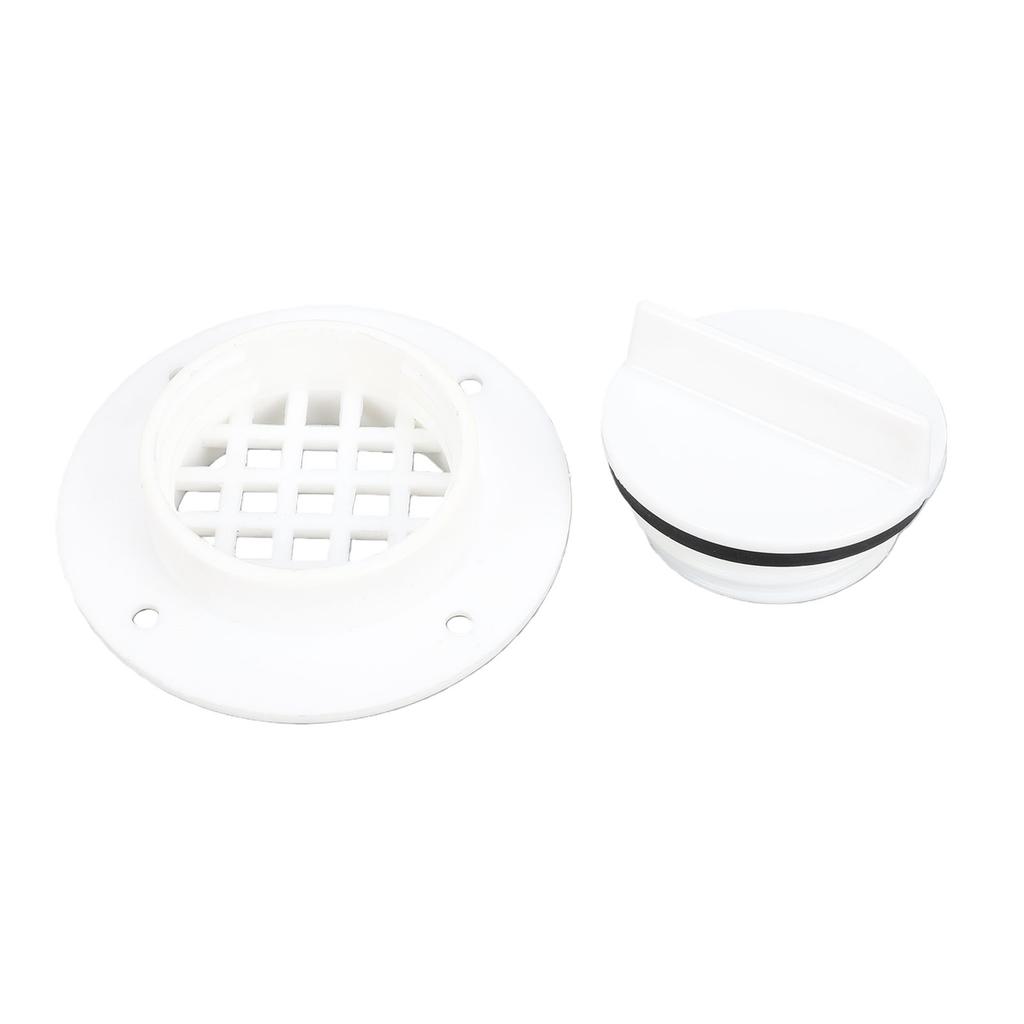 Boat Deck Floor Drain 3.5 Inch Round Shape Detachable Marine Floor Drain for Ships Kayaks Yachts