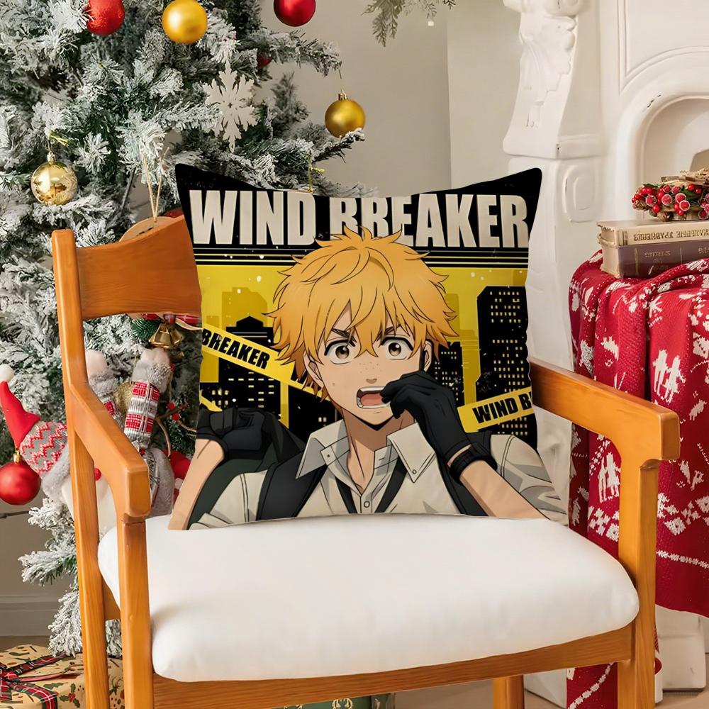 Comic Book Fan WWIND BREAKER Cool Pillow Case Silky Short Plush With Invisible Zipper Dustproof Sofa Cushion Cover