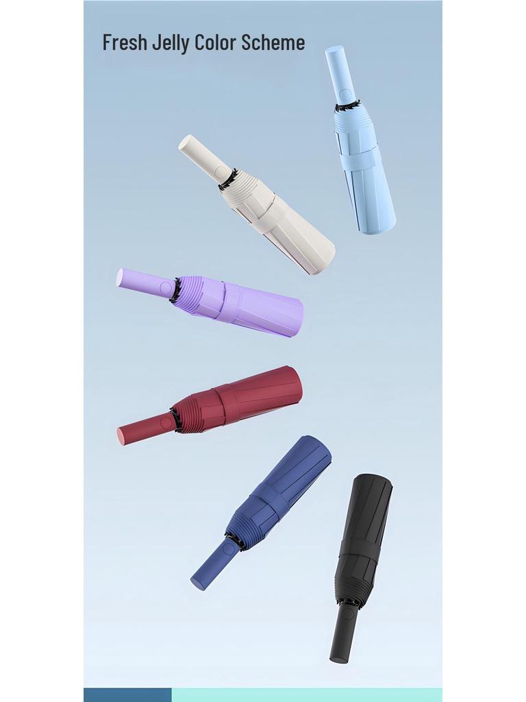60-Bone Double-Rib Automatic Folding Umbrella: Black Sunshade & Rain Protection, Dual-Use for UV Sunscreen or Business Advertising.