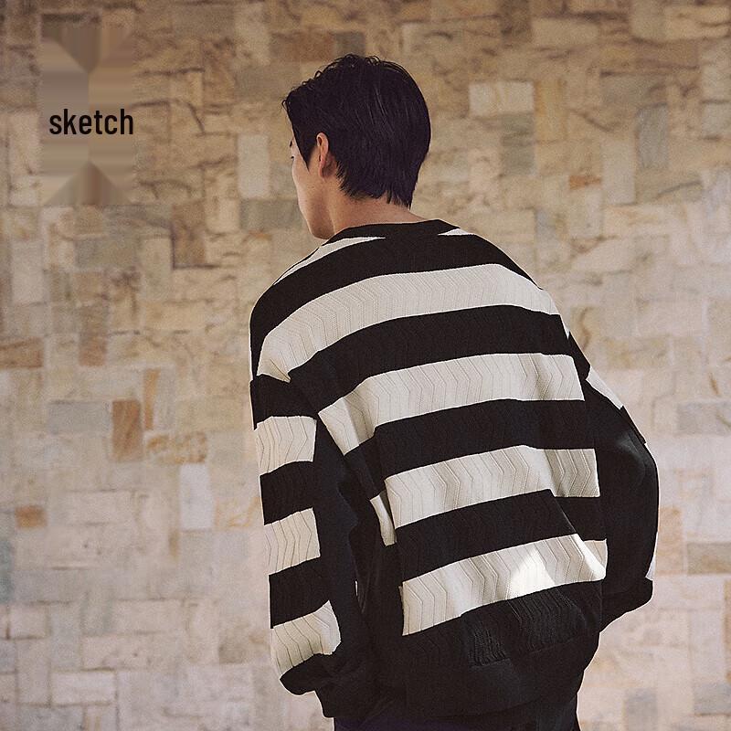 

Мужской повседневный трикотажный свитер с длинным рукавом JNBY, весна 2024 L