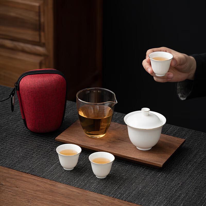 Xitu Portable Ceramic Kung Fu Travel Tea Set