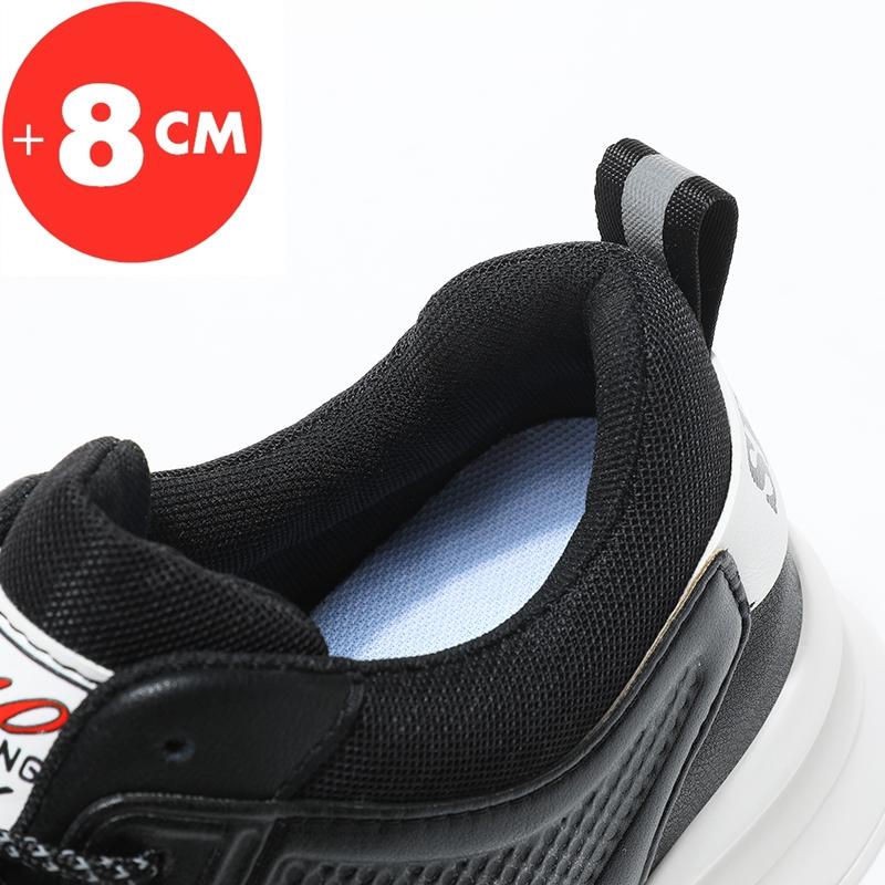 Men Elevator Shoes Heightening Shoes Height Increased Sneakers Insoles 8CM Breathable Man Sports Height Increasing Shoes Men