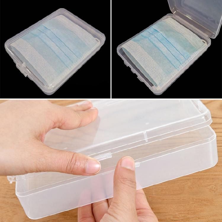 Clear Plastic Stackable Mask Storage Box with Lid Mask Organizer Mask Protector