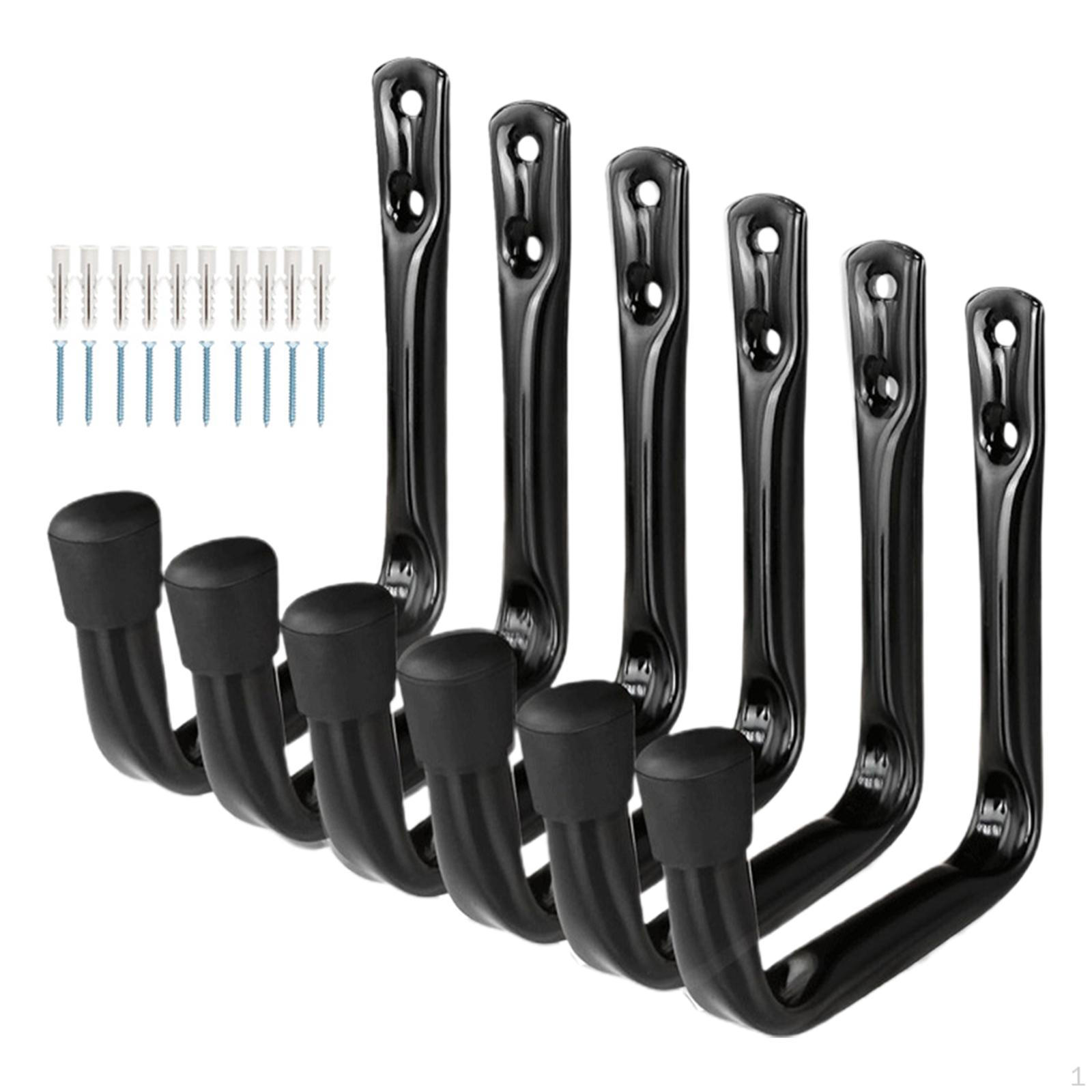 

5 шт. Гаражні гачки для важких умов. Утилітарний тримач для велосипедів. Гачок для зберігання. Вішалка для велосипедів. чорний