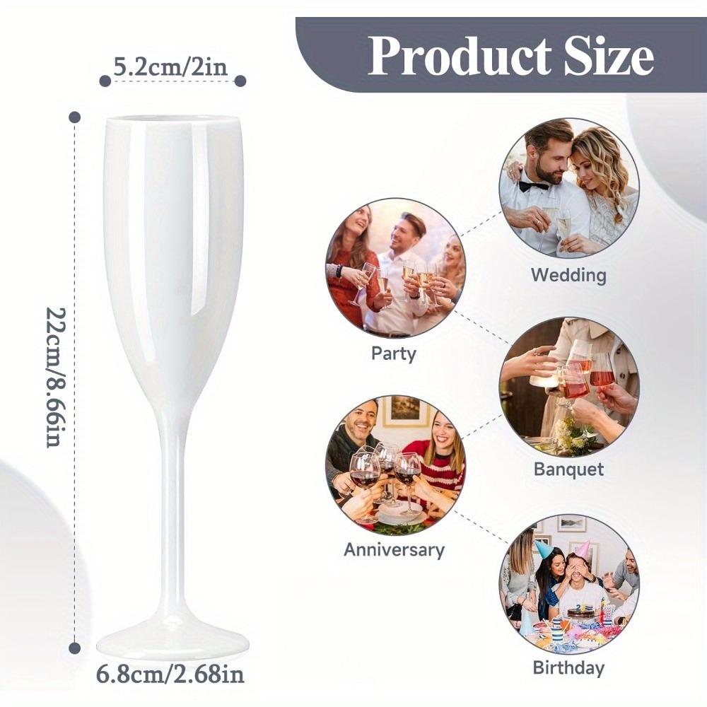 12pcs Champagne Flute Champagne Glasses Toasting Champagne Goblet Plastic Unbreakable Champagne Cups for Wedding Party Plastic Goblet Champagne Glass