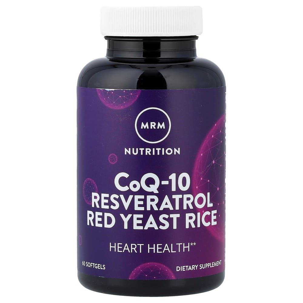 MRM CoQ-10 Resveratrol Red Yeast Rice Softgels, 60 Count