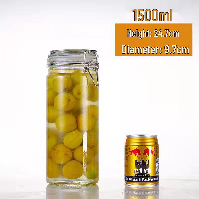 Food-Grade Glass Storage Jar for Nuts, Grains, Wine, Tea, and Honey