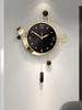 Large Metal Wall Clocks Luxury Silent Creative Pendulum Clock Living Room Gold Watches Art Nordic Home Decoration for Bedroom