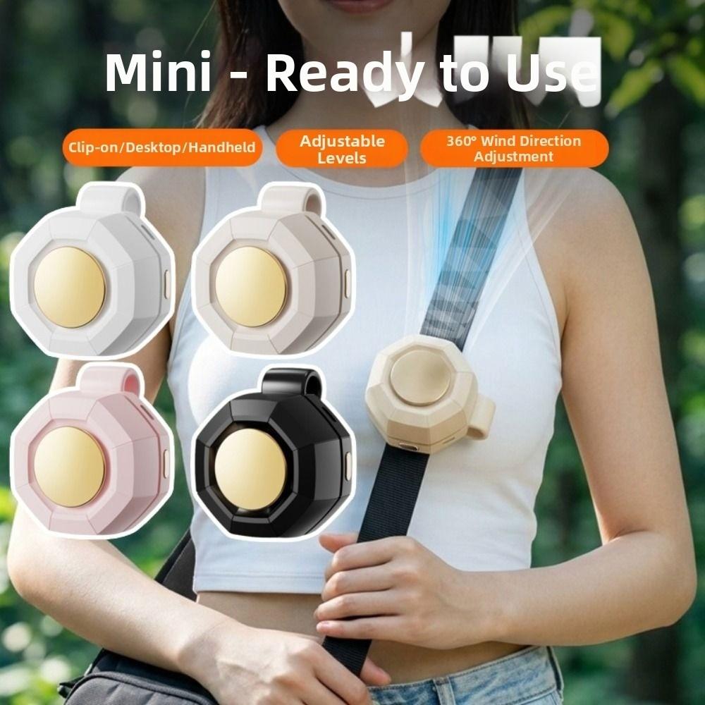 3 Speeds Hanging Waist Fan Mute Mini Electric Fans Durable Portable Cooling Clip Fan Hiking