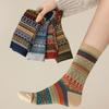 Women's Socks, Ethnic-style Retro Casual Cotton Socks, Fashionable Autumn and Winter Outfits, Mid-calf Socks, Long Socks